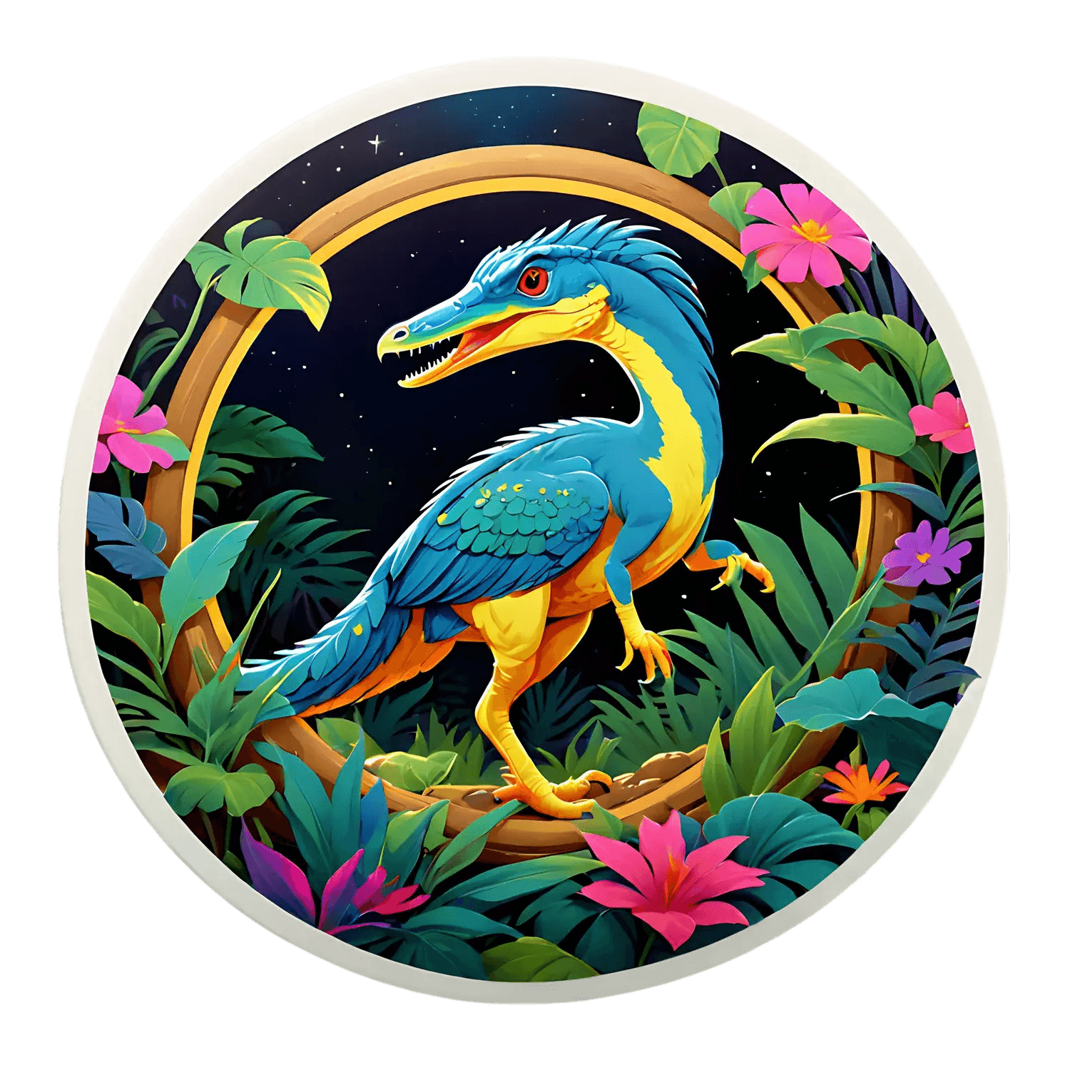 Dinosaur Jungle - Vibrant UV Sticker - Heat Press Transfer