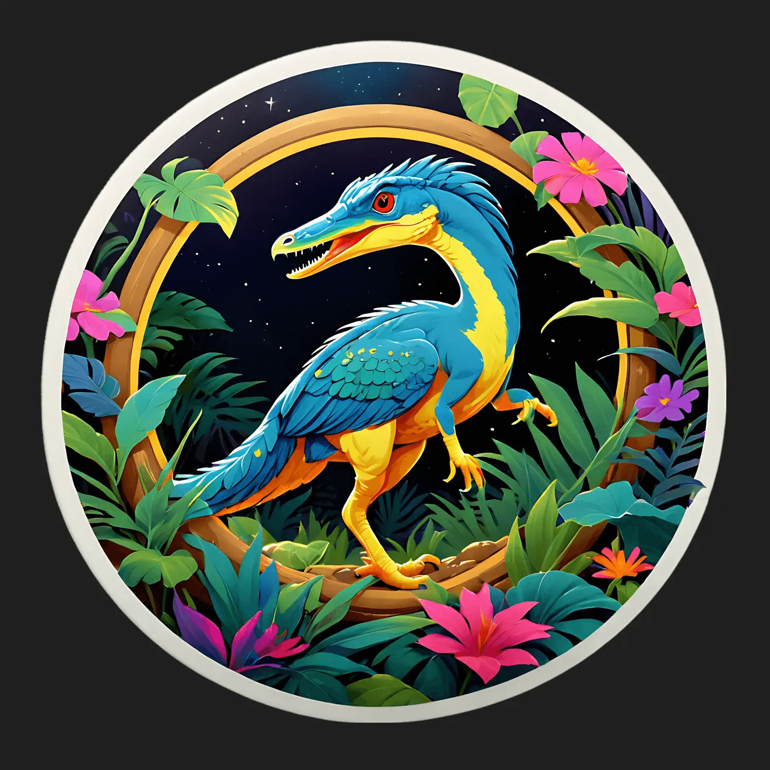 Dinosaur Jungle - Vibrant UV Sticker - Heat Press Transfer