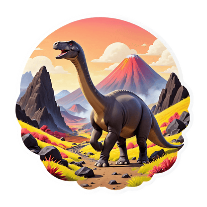 Dinosaur Landscape - Sticker - Heat Press Transfer