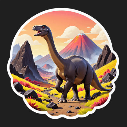 Dinosaur Landscape - Sticker - Heat Press Transfer