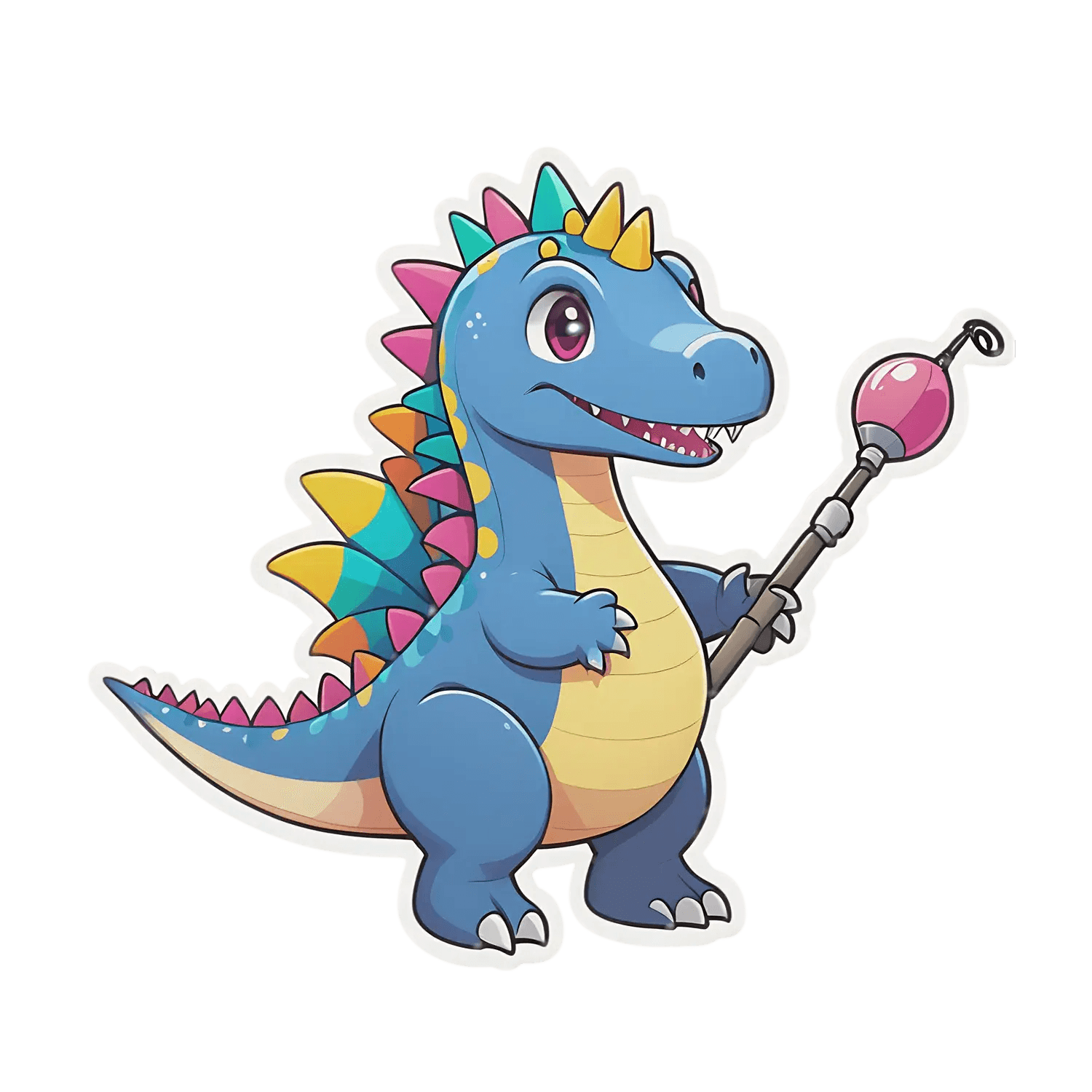 Dinosaur Magic Wand - Sticker - Heat Press Transfer