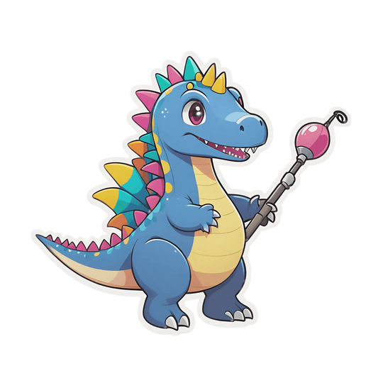 Dinosaur Magic Wand - Sticker - Heat Press Transfer