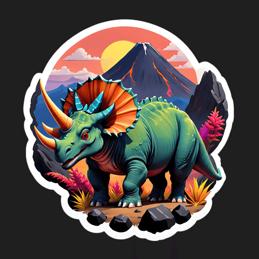 Dinosaur Mountain - Sticker - Heat Press Transfer