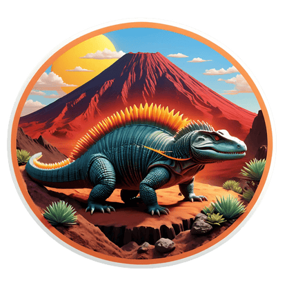 Dinosaur Mountain - UV Sticker - Heat Press Transfer