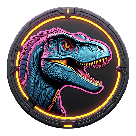 Dinosaur Neon Art - Sticker - Heat Press Transfer