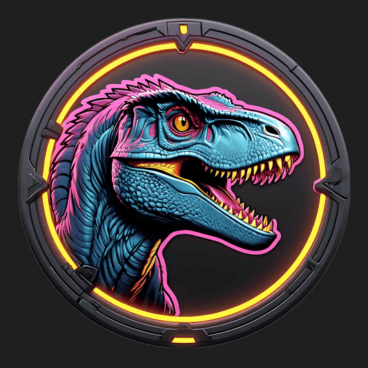 Dinosaur Neon Art - Sticker - Heat Press Transfer