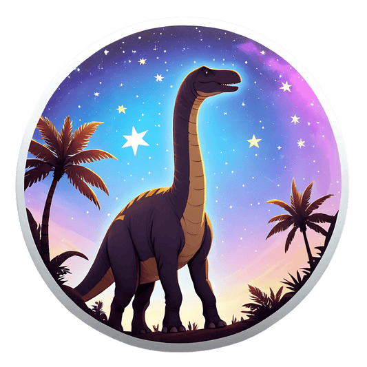 Dinosaur Night Sky - Sticker - Heat Press Transfer