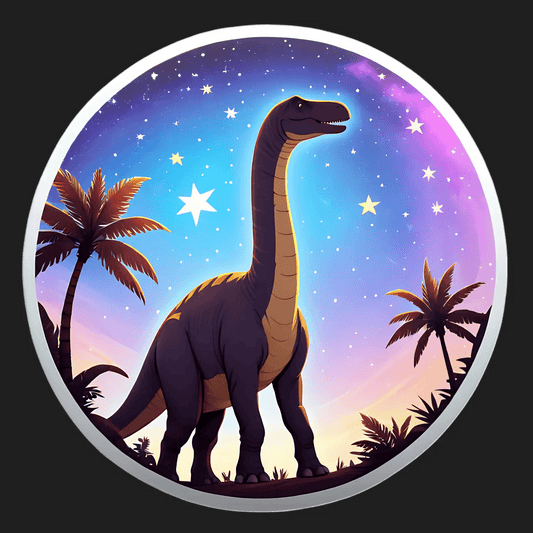 Dinosaur Night Sky - Sticker - Heat Press Transfer