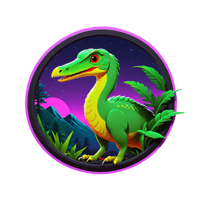 Dinosaur Night - UV DTF Sticker - Heat Press Transfer