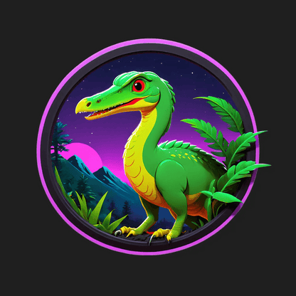 Dinosaur Night - UV DTF Sticker - Heat Press Transfer