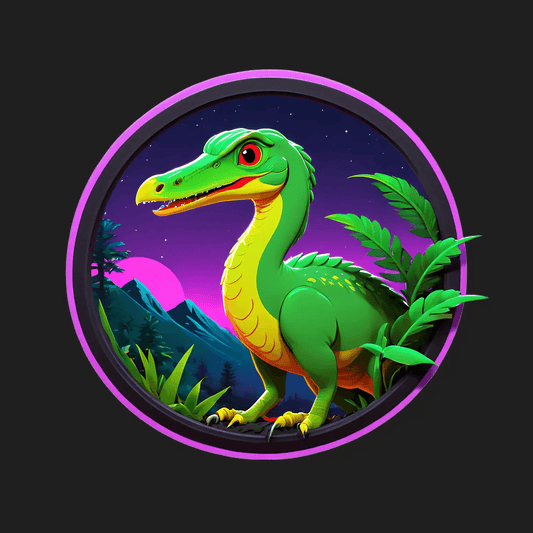 Dinosaur Night - UV DTF Sticker - Heat Press Transfer