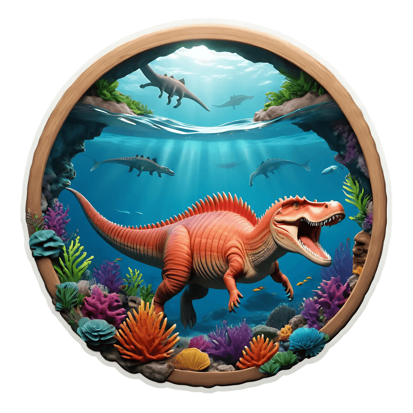 Dinosaur Ocean Adventure - Sticker - Heat Press Transfer