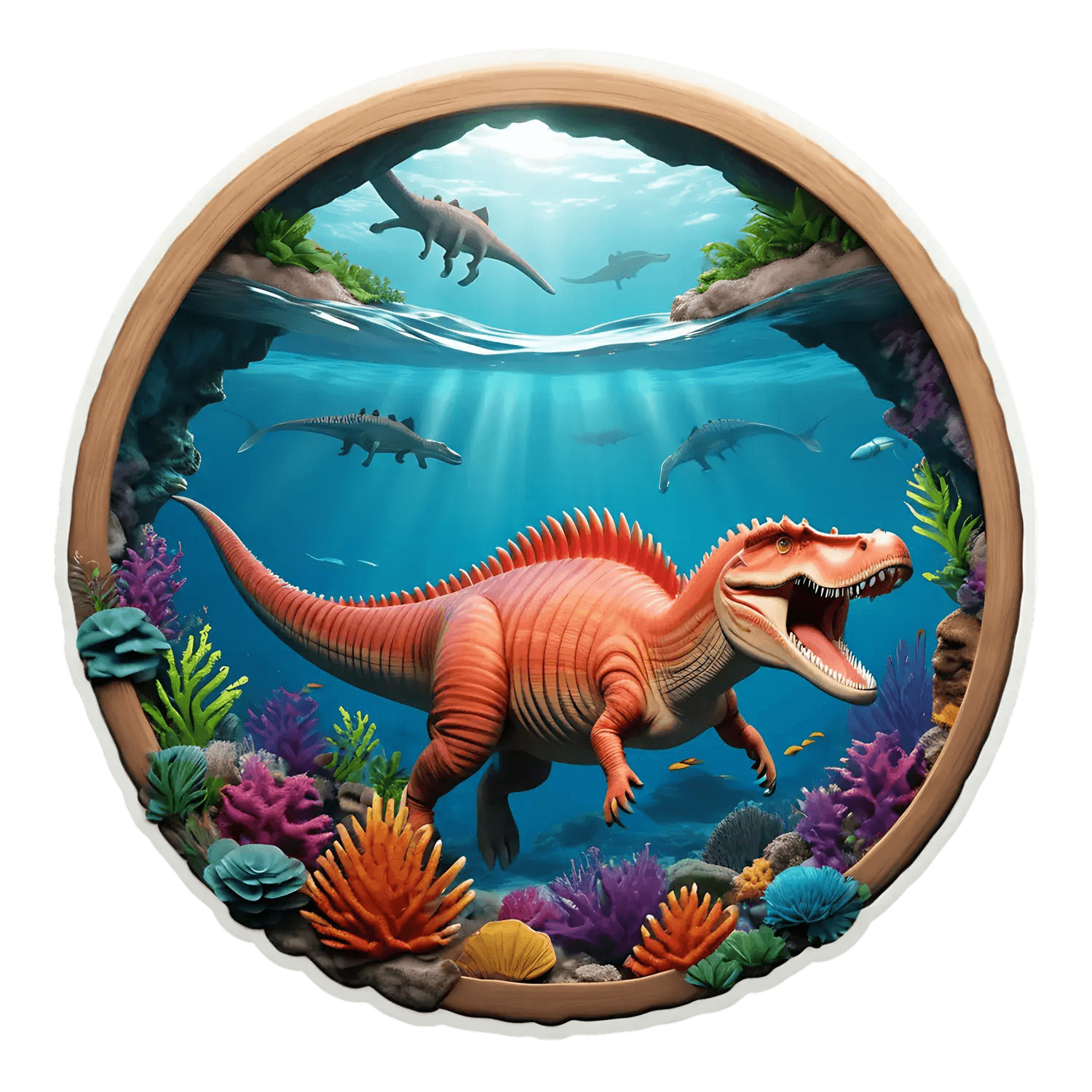 Dinosaur Ocean Adventure - Sticker - Heat Press Transfer