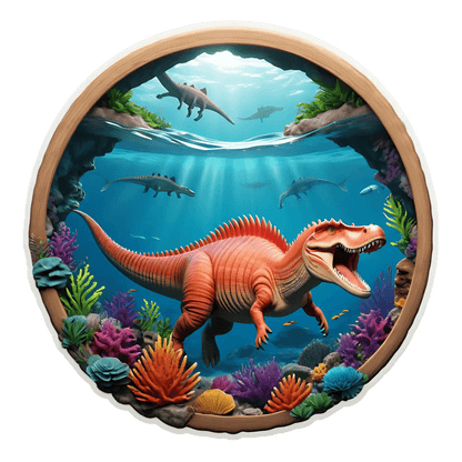 Dinosaur Ocean Adventure - Sticker - Heat Press Transfer