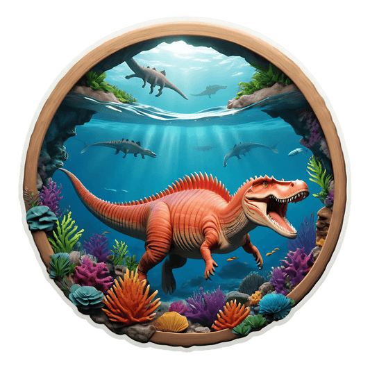 Dinosaur Ocean Adventure - Sticker - Heat Press Transfer