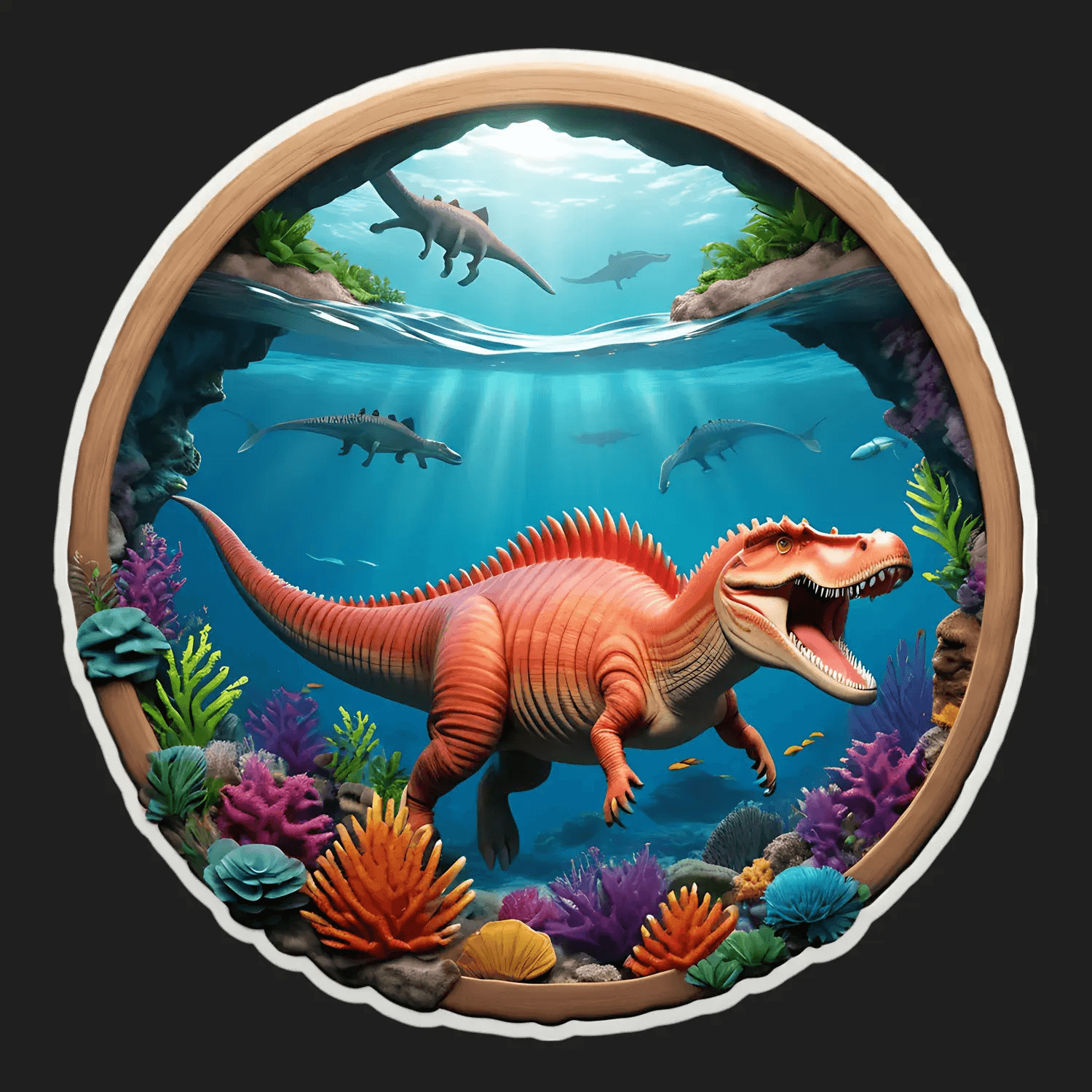 Dinosaur Ocean Adventure - Sticker - Heat Press Transfer