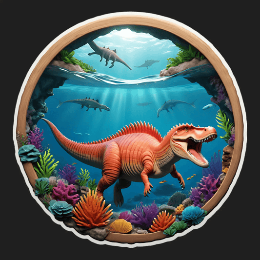 Dinosaur Ocean Adventure - Sticker - Heat Press Transfer