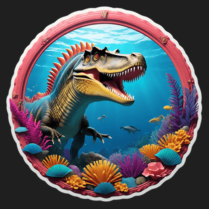 Dinosaur Ocean Adventure - UV Sticker - Heat Press Transfer