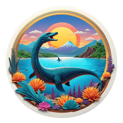 Dinosaur Paradise - Ocean View Sticker - Heat Press Transfer
