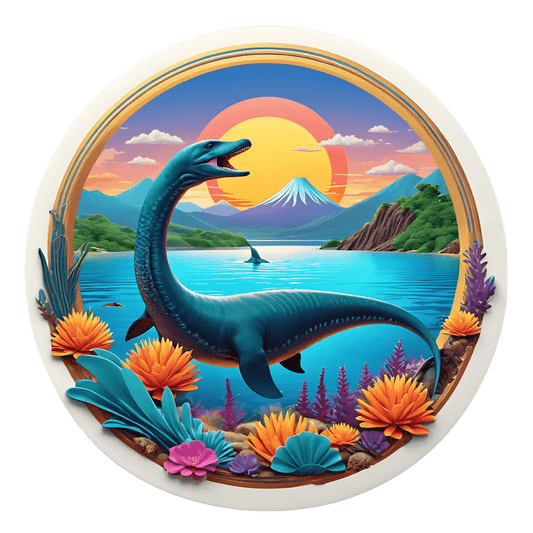 Dinosaur Paradise - Ocean View Sticker - Heat Press Transfer