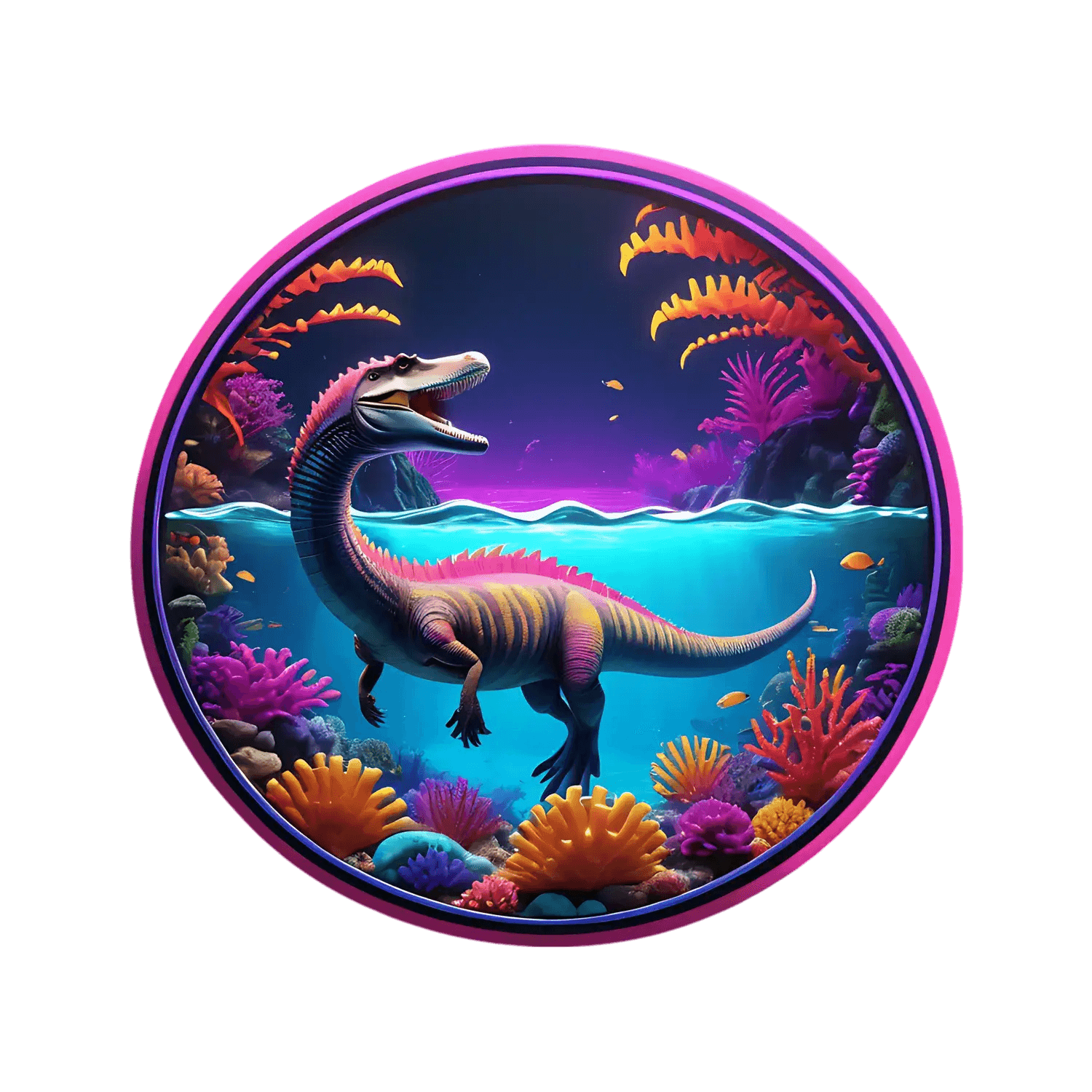 Dinosaur Paradise - UV DTF Sticker - Heat Press Transfer