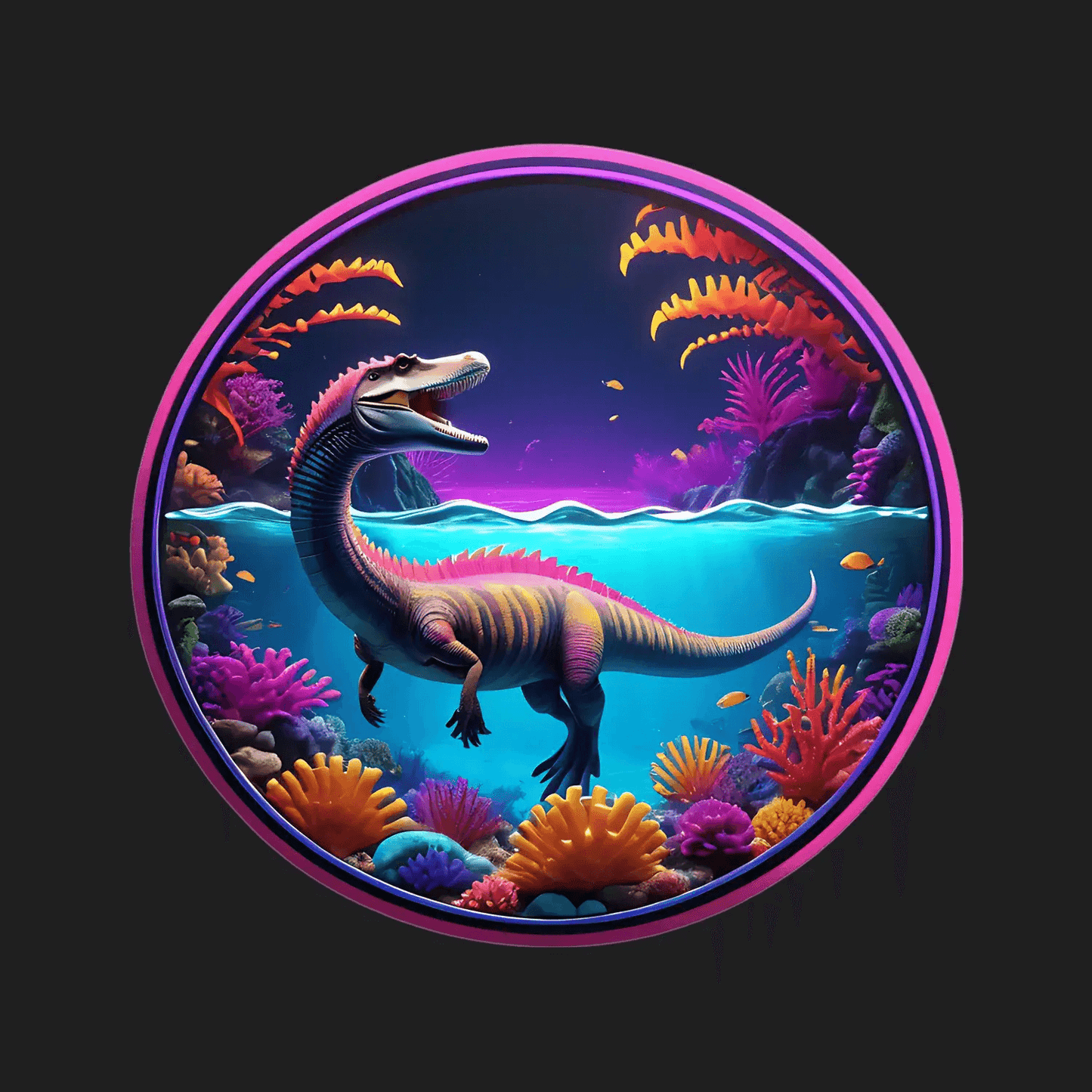 Dinosaur Paradise - UV DTF Sticker - Heat Press Transfer