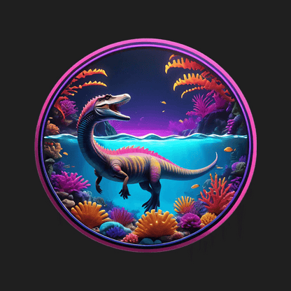 Dinosaur Paradise - UV DTF Sticker - Heat Press Transfer