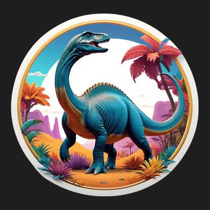 Dinosaur Paradise - UV DTF Sticker - Heat Press Transfer