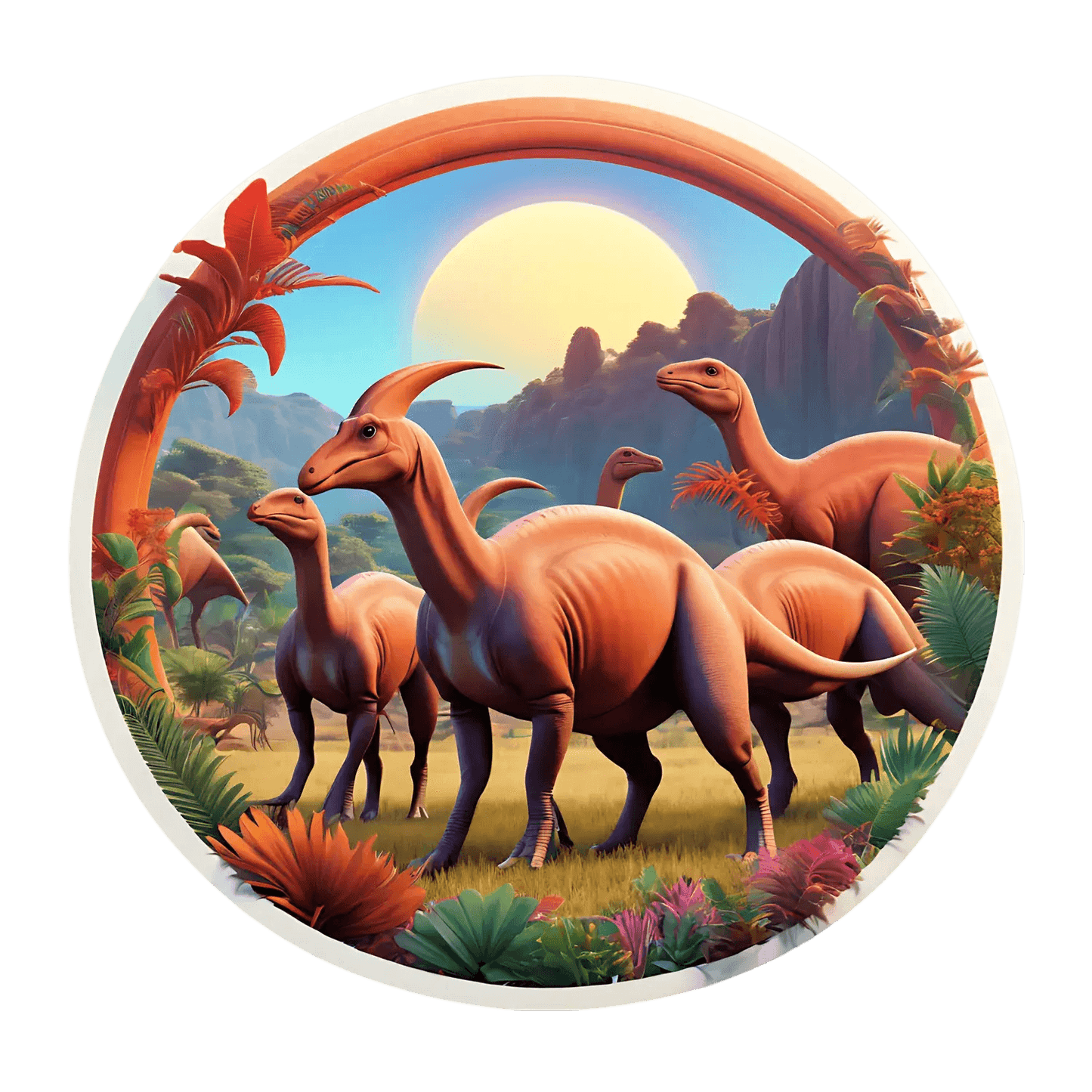 Dinosaur Paradise - UV Sticker - Heat Press Transfer