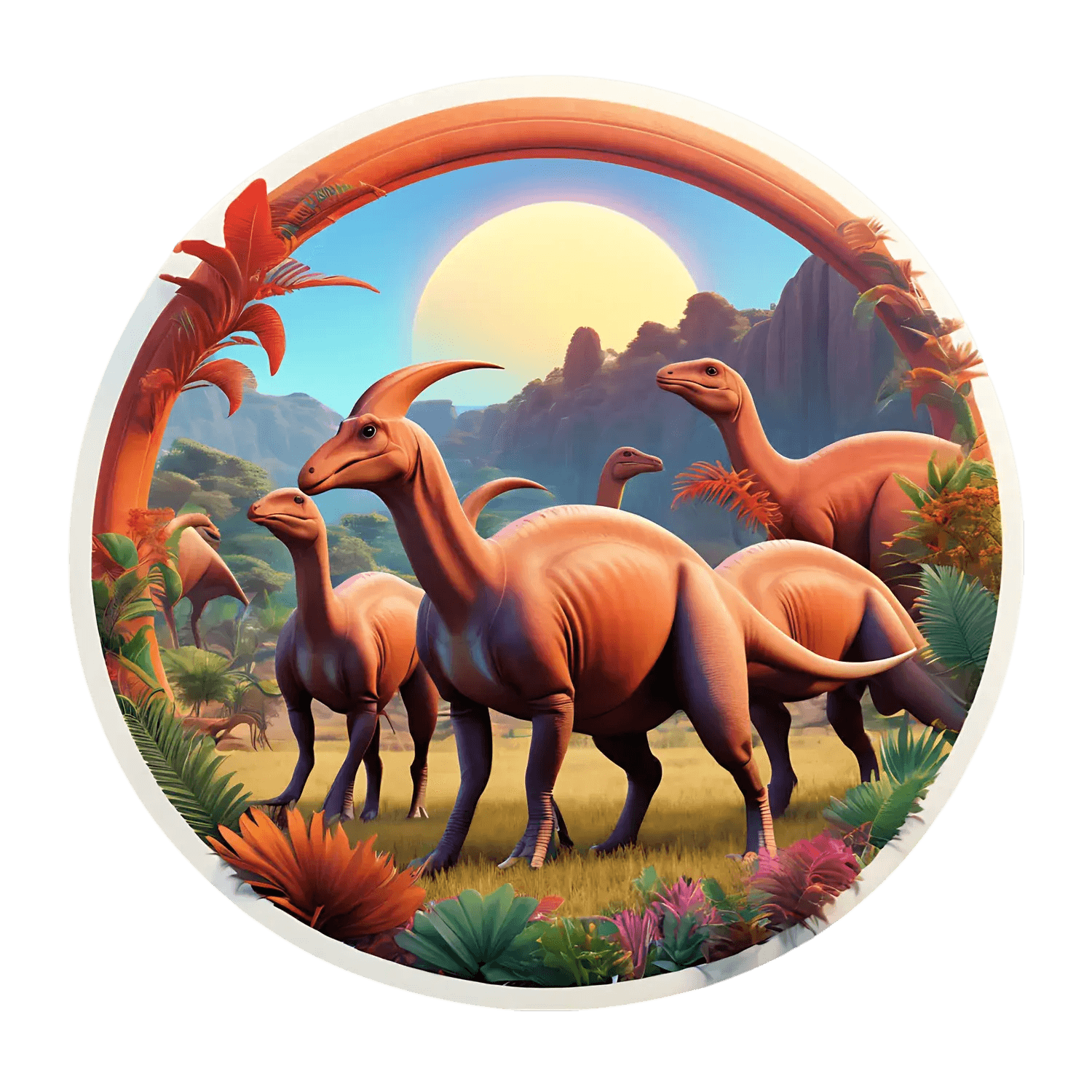 Dinosaur Paradise - UV Sticker - Heat Press Transfer