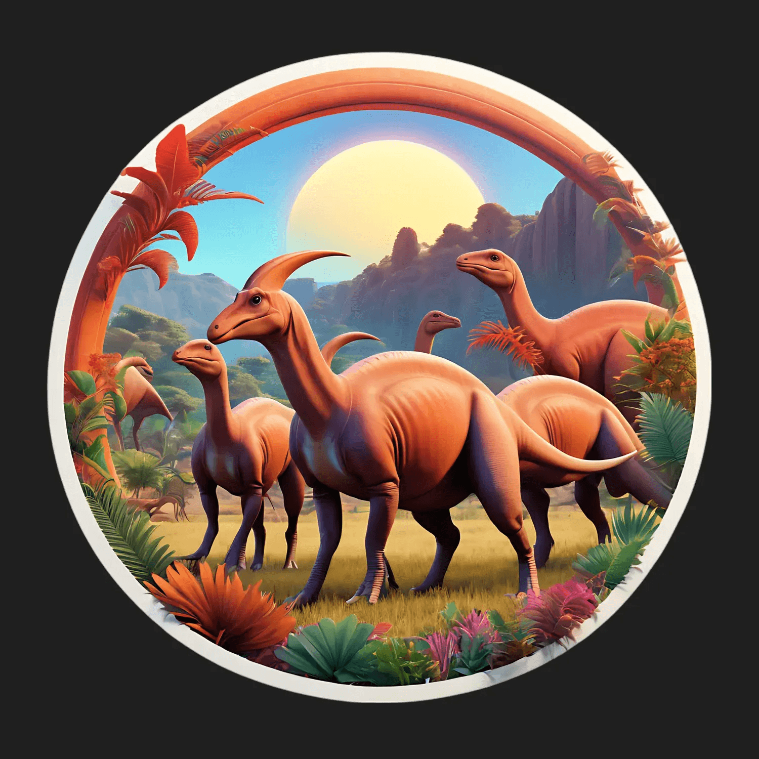 Dinosaur Paradise - UV Sticker - Heat Press Transfer