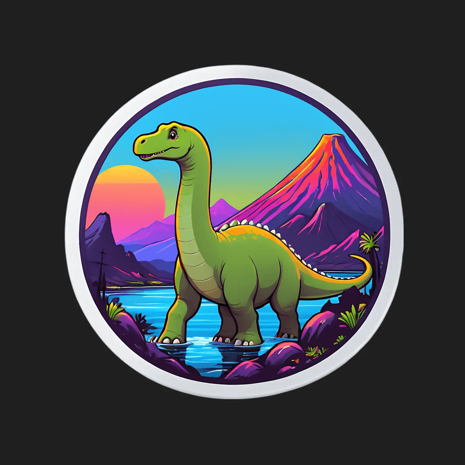 Dinosaur Paradise - UV Sticker - Heat Press Transfer