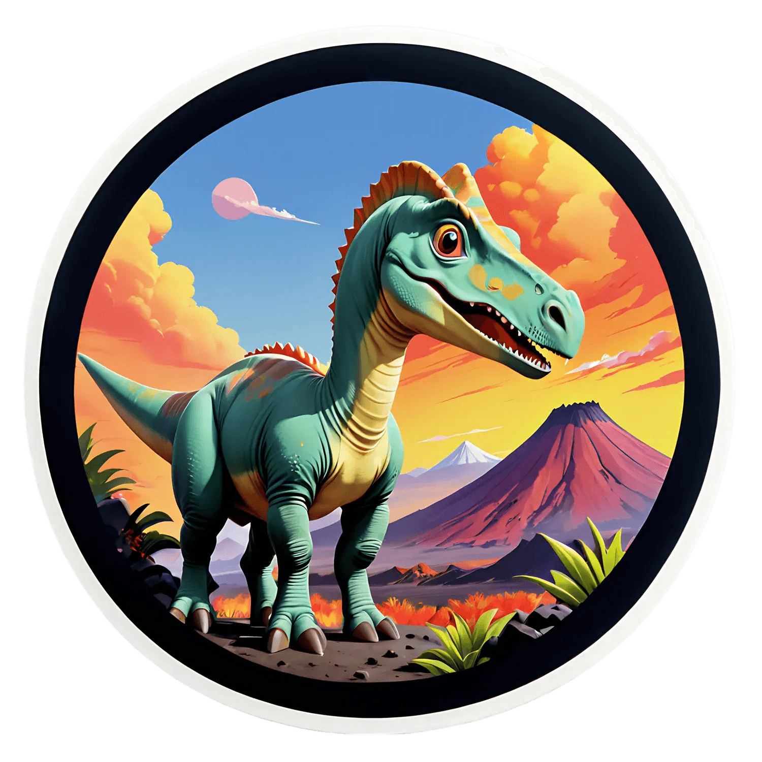 Dinosaur Paradise - Vibrant Sticker - Heat Press Transfer