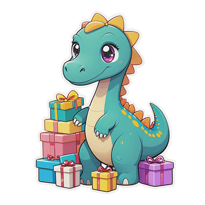 Dinosaur Party - Birthday Sticker - Heat Press Transfer