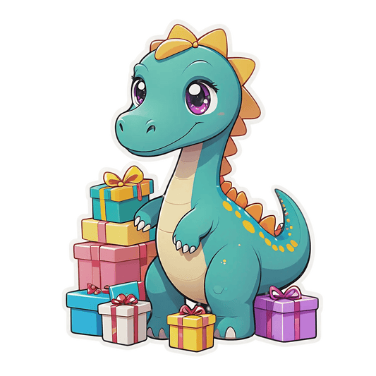Dinosaur Party - Birthday Sticker - Heat Press Transfer