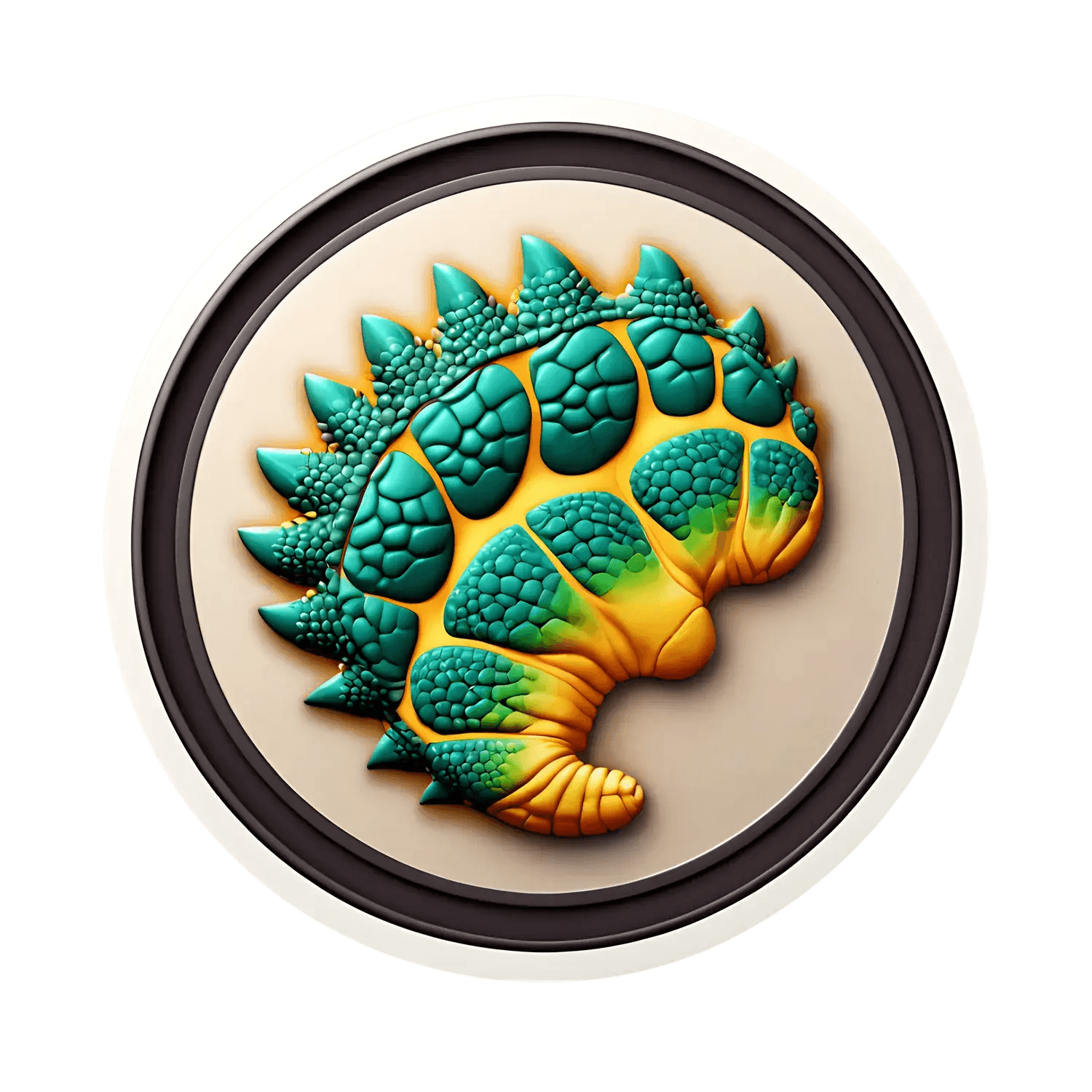 Dinosaur Paw Sticker - Colorful & Textured - Heat Press Transfer