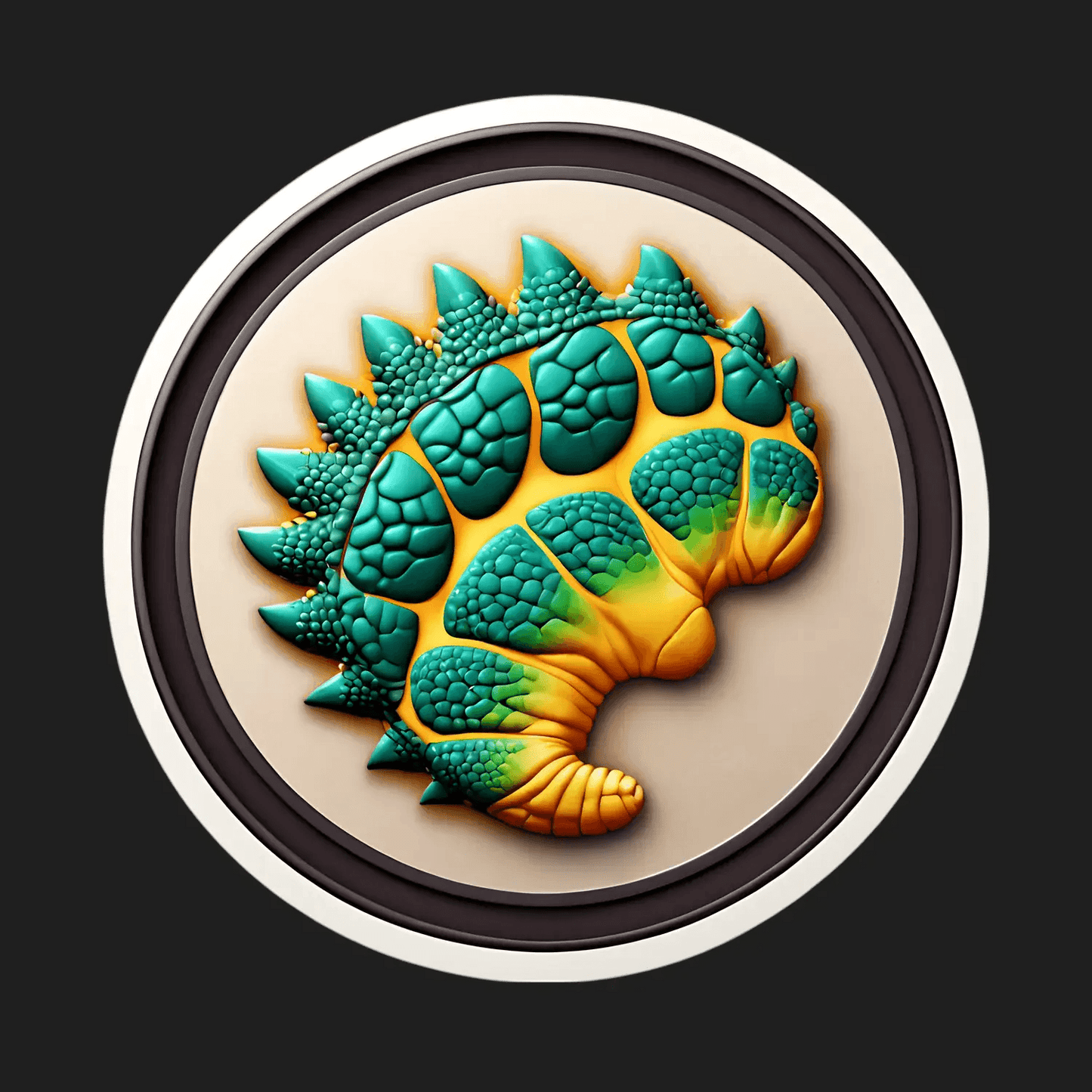 Dinosaur Paw Sticker - Colorful & Textured - Heat Press Transfer