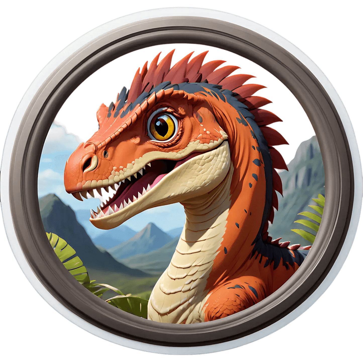 Dinosaur Portrait - UV Sticker - Heat Press Transfer