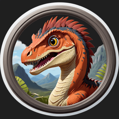 Dinosaur Portrait - UV Sticker - Heat Press Transfer