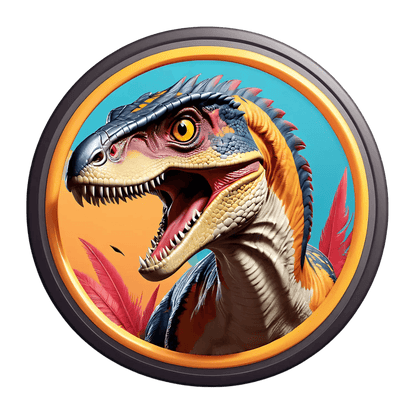 Dinosaur Rage Sticker - Vibrant Dino Graphics - Heat Press Transfer