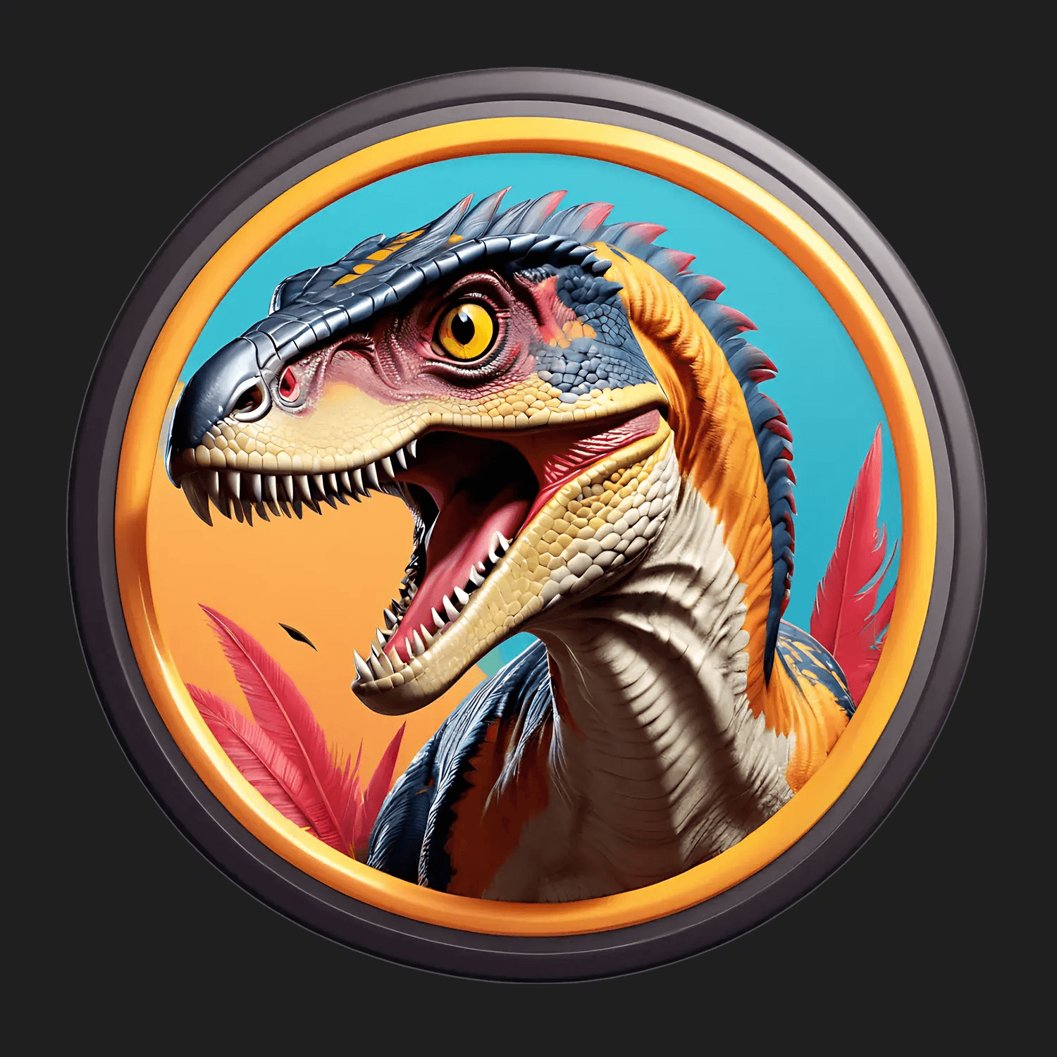 Dinosaur Rage Sticker - Vibrant Dino Graphics - Heat Press Transfer