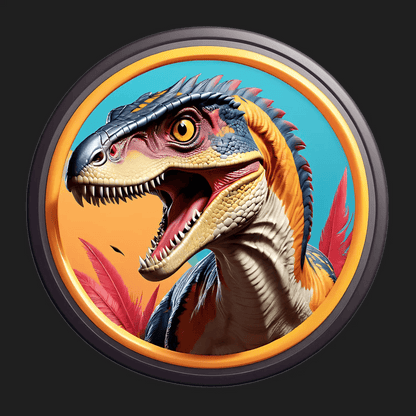 Dinosaur Rage Sticker - Vibrant Dino Graphics - Heat Press Transfer