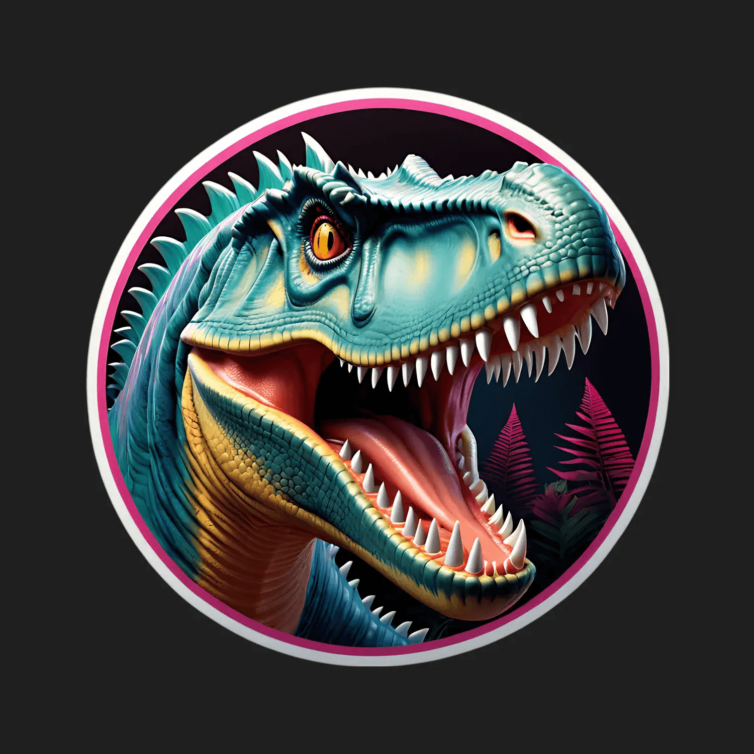 Dinosaur Rage - UV Sticker - Heat Press Transfer