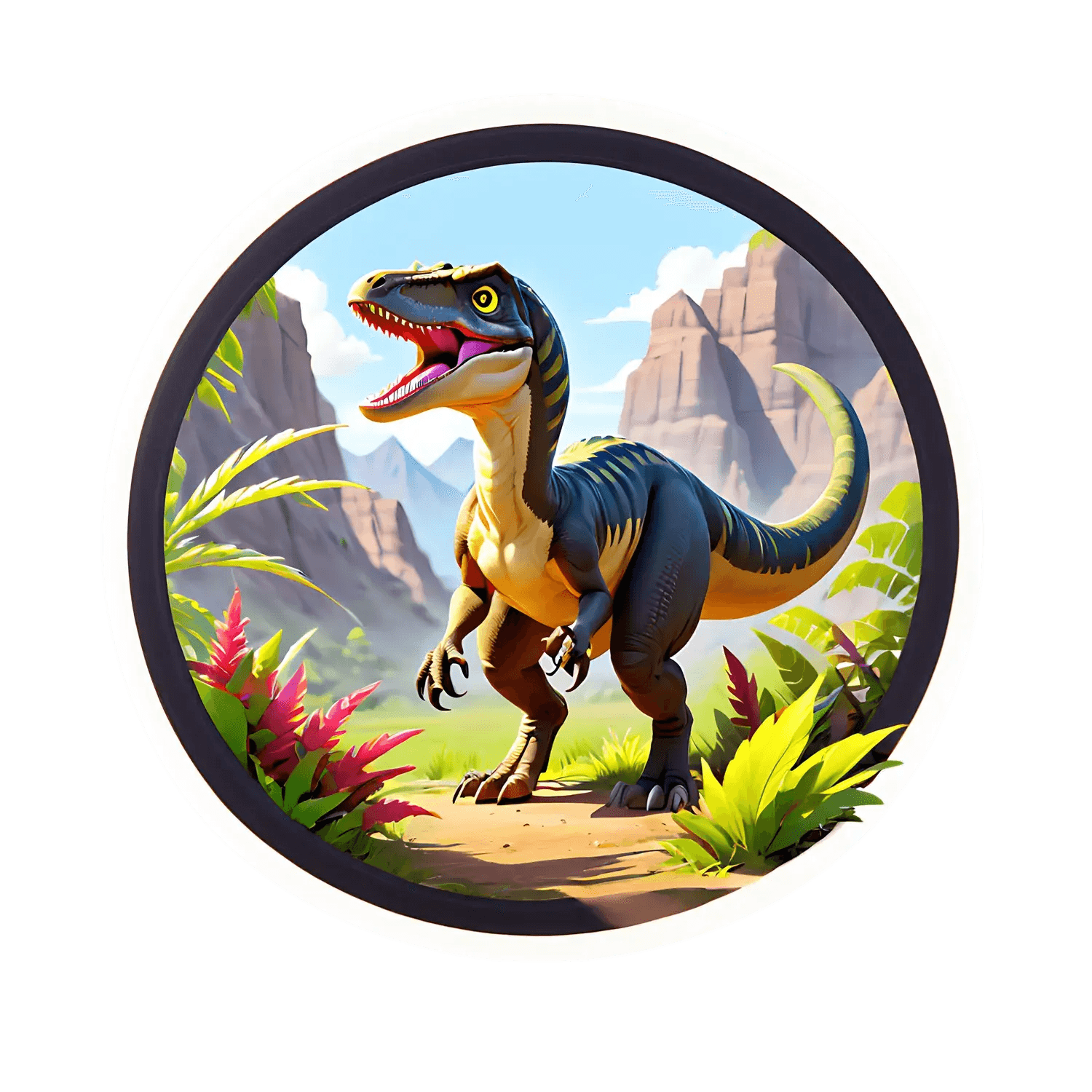 Dinosaur Roar - DTF Sticker - Heat Press Transfer