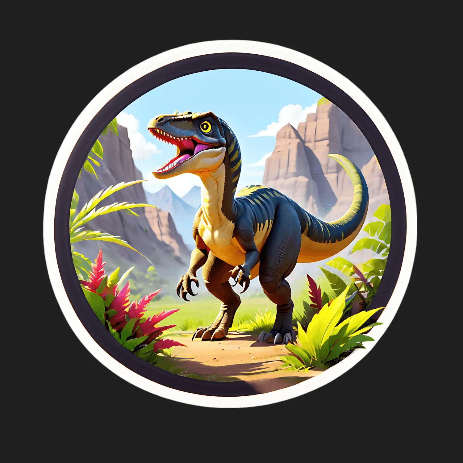 Dinosaur Roar - DTF Sticker - Heat Press Transfer