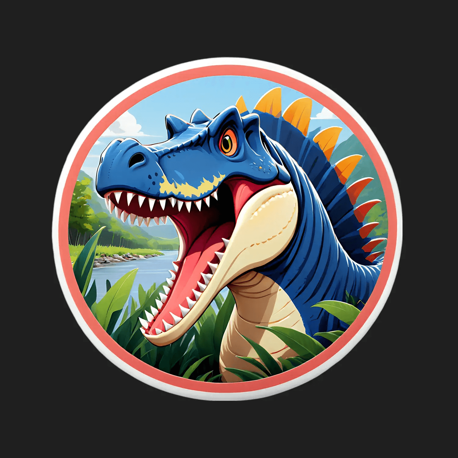 Dinosaur Roar - Dino Sticker - Heat Press Transfer