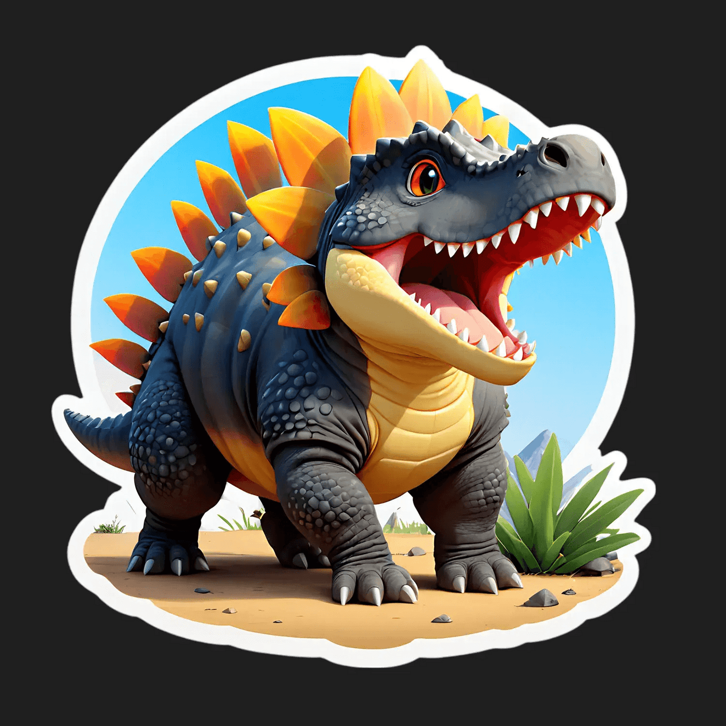 Dinosaur Roar - Sticker - Heat Press Transfer