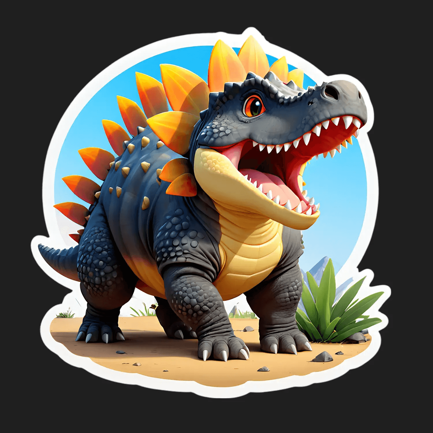 Dinosaur Roar - Sticker - Heat Press Transfer