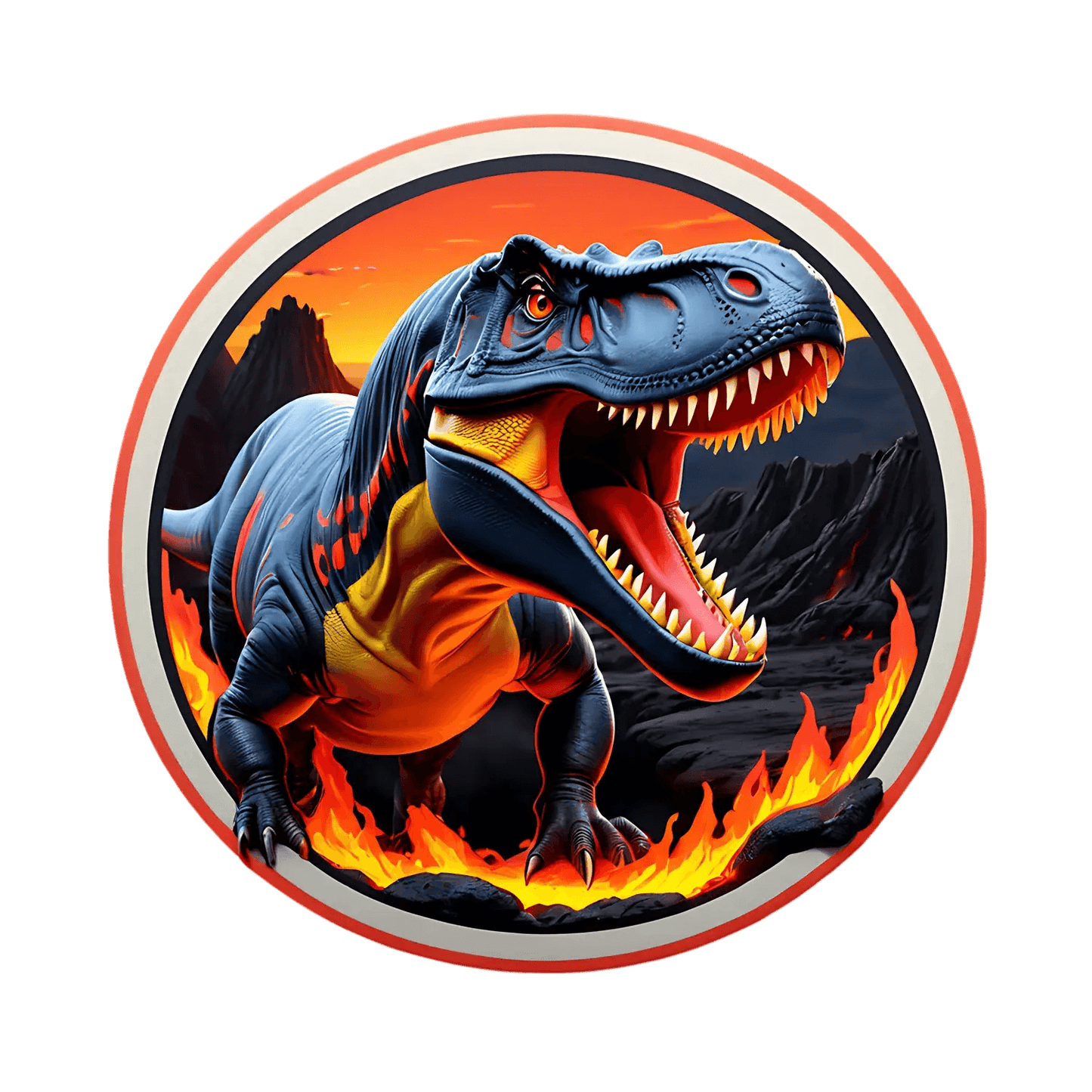 Dinosaur Roar - UV DTF Sticker - Heat Press Transfer