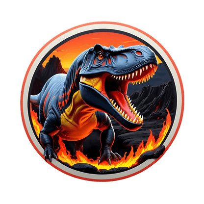 Dinosaur Roar - UV DTF Sticker - Heat Press Transfer